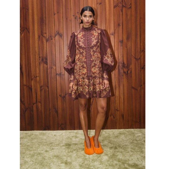 ALÉMAIS Seraphina belted tiered printed ramie mini dress - Picture 5 of 16